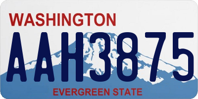 WA license plate AAH3875