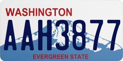 WA license plate AAH3877