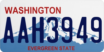 WA license plate AAH3949