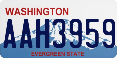WA license plate AAH3959