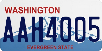 WA license plate AAH4005