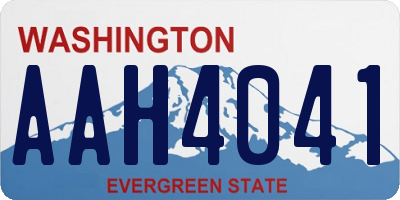 WA license plate AAH4041