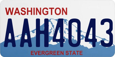 WA license plate AAH4043