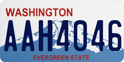 WA license plate AAH4046