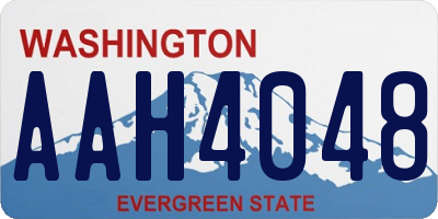 WA license plate AAH4048