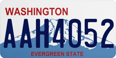 WA license plate AAH4052