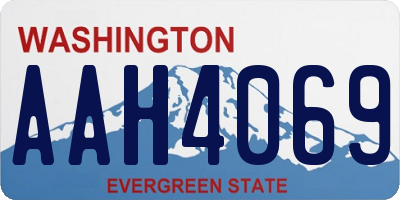 WA license plate AAH4069