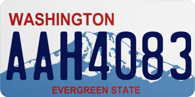 WA license plate AAH4083