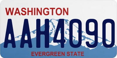 WA license plate AAH4090