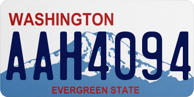 WA license plate AAH4094