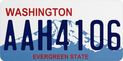 WA license plate AAH4106