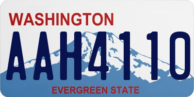 WA license plate AAH4110