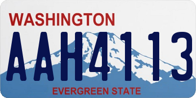 WA license plate AAH4113