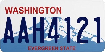 WA license plate AAH4121