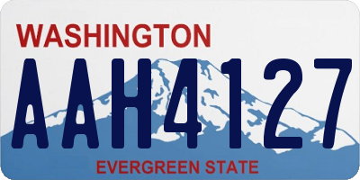 WA license plate AAH4127