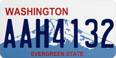 WA license plate AAH4132