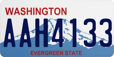 WA license plate AAH4133