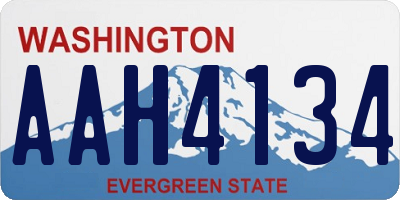 WA license plate AAH4134