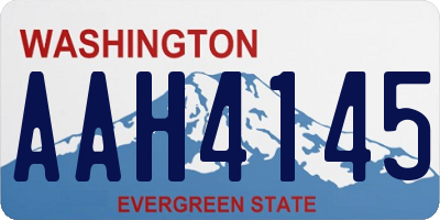 WA license plate AAH4145