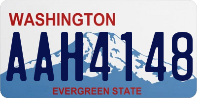 WA license plate AAH4148