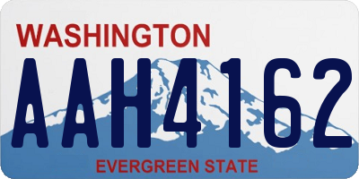 WA license plate AAH4162