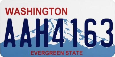 WA license plate AAH4163