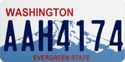 WA license plate AAH4174