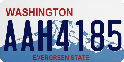 WA license plate AAH4185