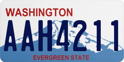 WA license plate AAH4211
