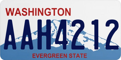 WA license plate AAH4212