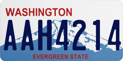 WA license plate AAH4214