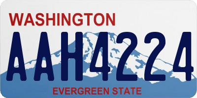 WA license plate AAH4224