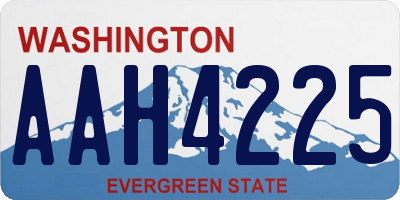 WA license plate AAH4225