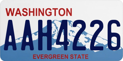 WA license plate AAH4226