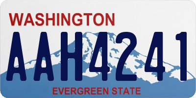 WA license plate AAH4241