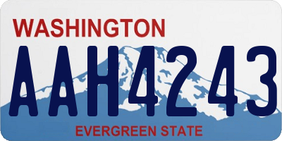 WA license plate AAH4243