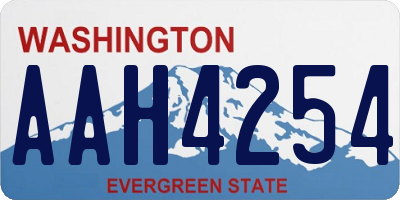 WA license plate AAH4254