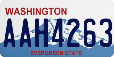 WA license plate AAH4263