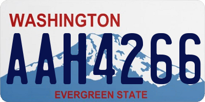 WA license plate AAH4266
