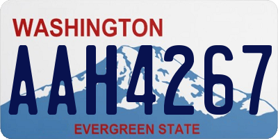 WA license plate AAH4267