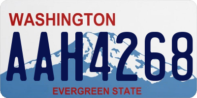 WA license plate AAH4268