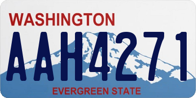 WA license plate AAH4271
