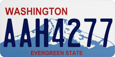 WA license plate AAH4277