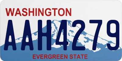 WA license plate AAH4279