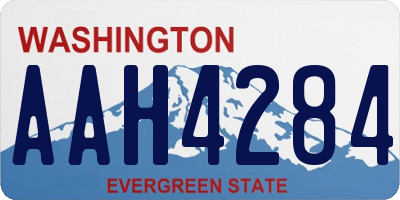 WA license plate AAH4284