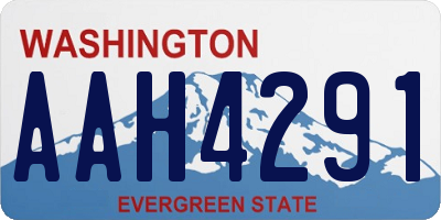 WA license plate AAH4291