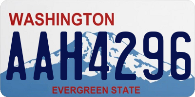 WA license plate AAH4296