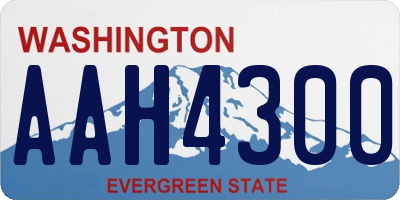WA license plate AAH4300