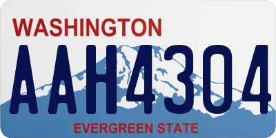 WA license plate AAH4304