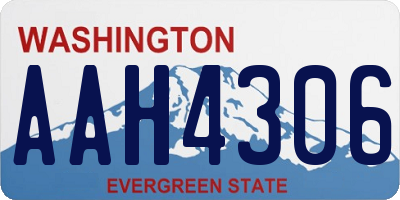 WA license plate AAH4306